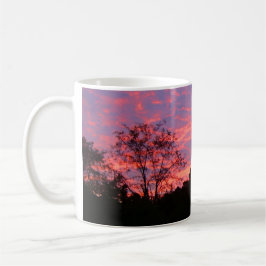 Taza De Café Amanecer rosado vibrante
