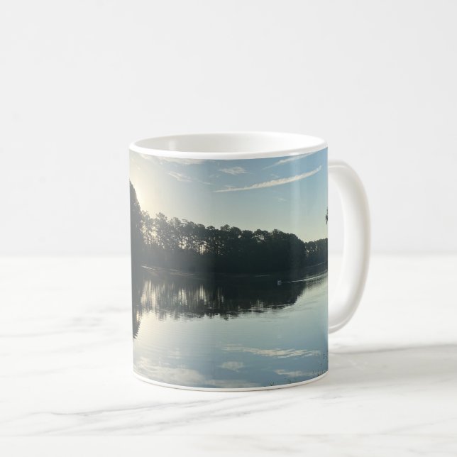 Taza De Café Amanecer Sobre El Lago De Georgia (Anverso derecho)
