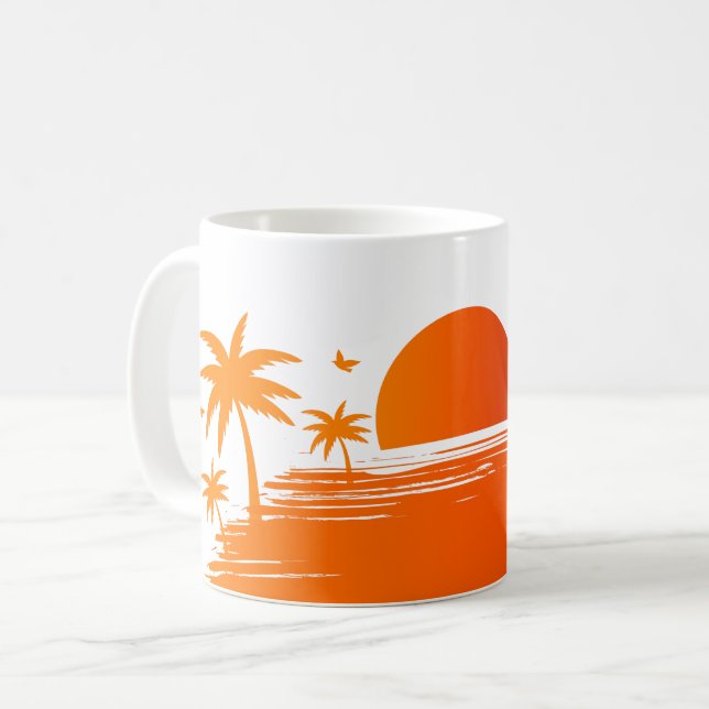 Taza De Café Amanecer tropical (Anverso izquierdo)