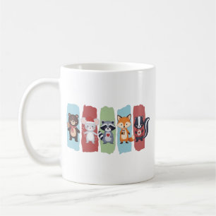 Taza De Café Amante de animales Navidad Mapache Zarigüeya Invie