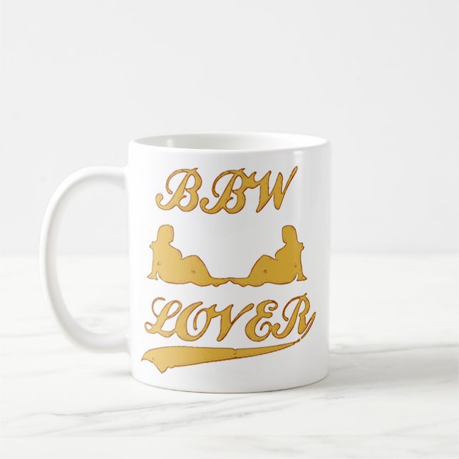 Taza De Café AMANTE de BBW (mujer hermosa grande) (Izquierda)