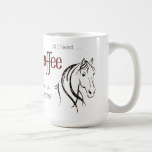 Taza De Café Amante de Caballo Acuarela