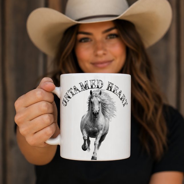 Taza De Café Amante de Caballo Corazón Indómito (Subido por el creador)