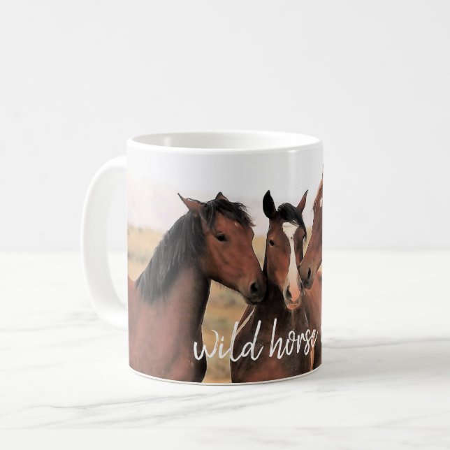 Taza De Café Amante de caballos salvajes (Anverso izquierdo)