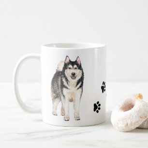 Taza De Café Amante de cachorros adorable Husky Siberiano