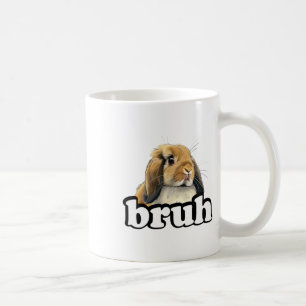 Taza De Café Amante de conejos mini Holland Lop Bruh