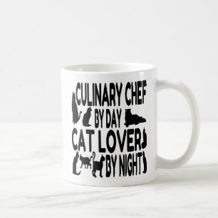Taza De Café Amante de Gatos Chef Culinario