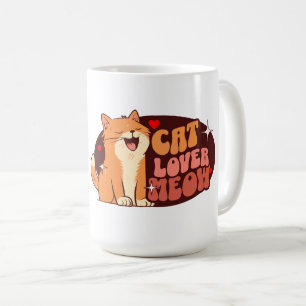Taza De Café Amante de gatos Maullido - gato naranja