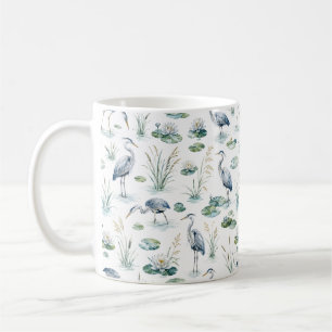 Taza De Café Amante de la Garza Nenúfar Naturaleza Botánica Hum