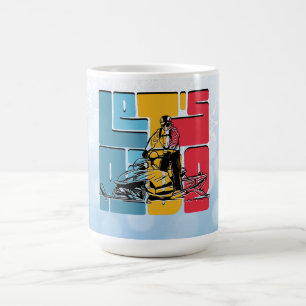 Taza De Café Amante de la Moto de Nieve Vamos a Montar Cita