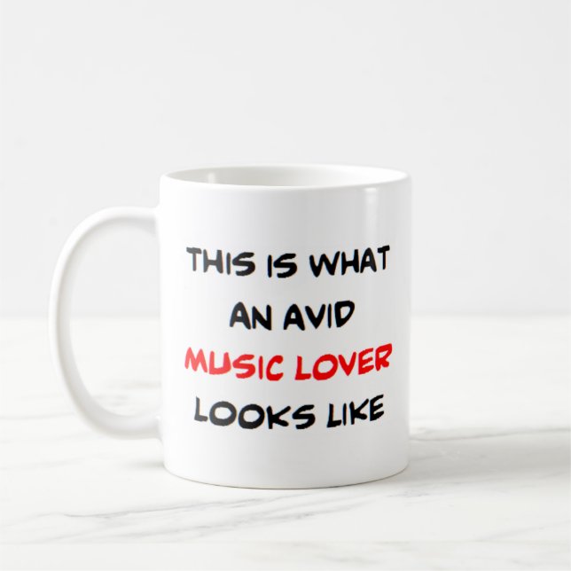 Taza De Café amante de la música, ávido (Izquierda)