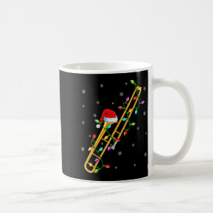 Taza De Café Amante de la música de trombón luces de Navidad Sa