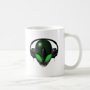 Taza De Café Amante de la música extranjero de DJ - verde del