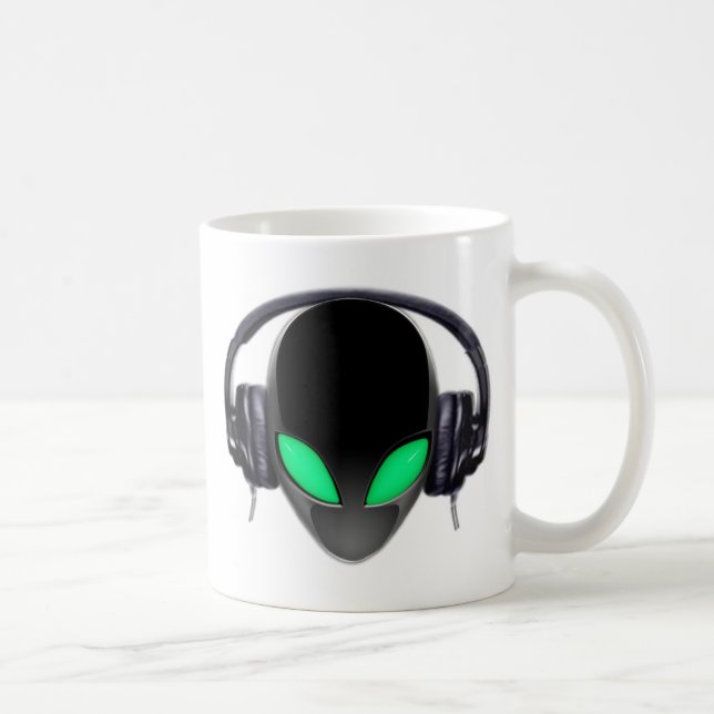 Taza De Café Amante de la música extranjero DJ - cetáceo liso (Derecha)