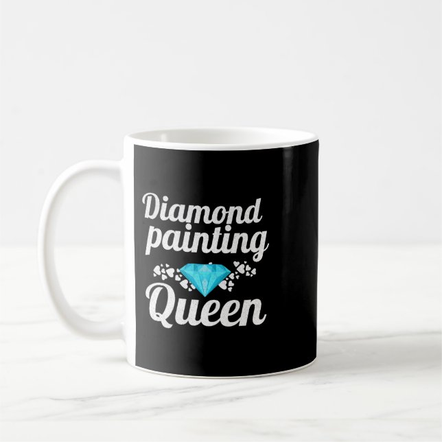 Taza De Café Amante de la pintura de diamantes de la reina del  (Izquierda)