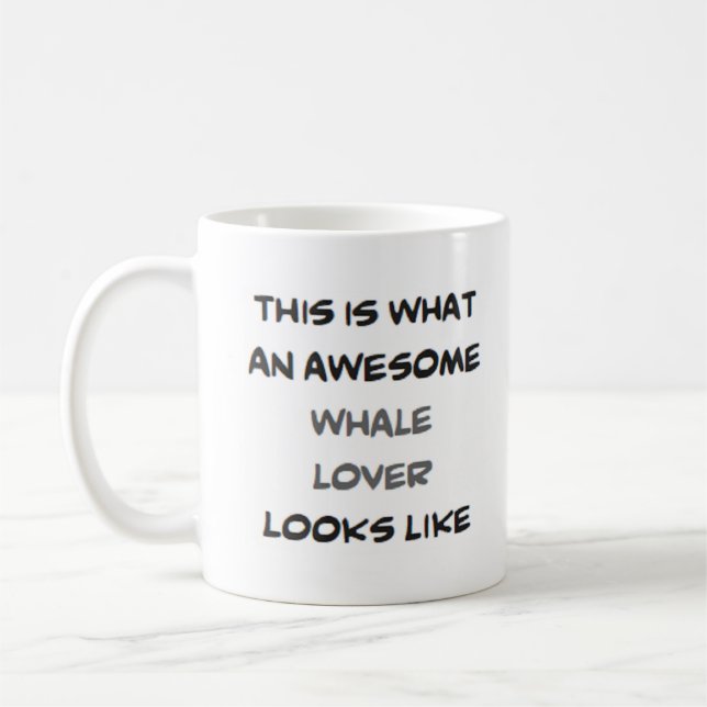 Taza De Café amante de las ballenas, increíble (Izquierda)