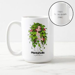Taza De Café Amante de las plantas divertidas Plantahólico humo