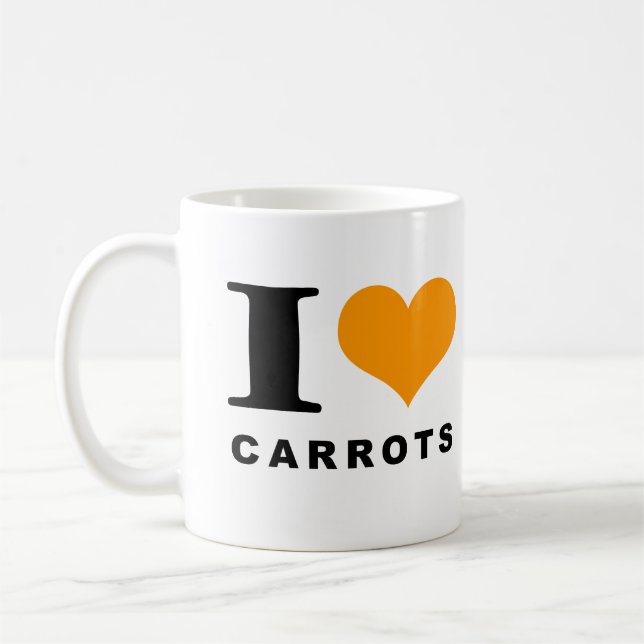 Taza De Café Amante de las zanahorias, amo las zanahorias (Izquierda)