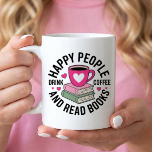 Taza De Café Amante de libros divertidos Adicta al café Friki d