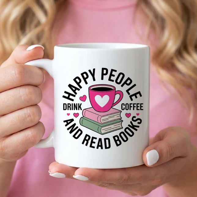 Taza De Café Amante de libros divertidos Adicta al café Friki d (Subido por el creador)