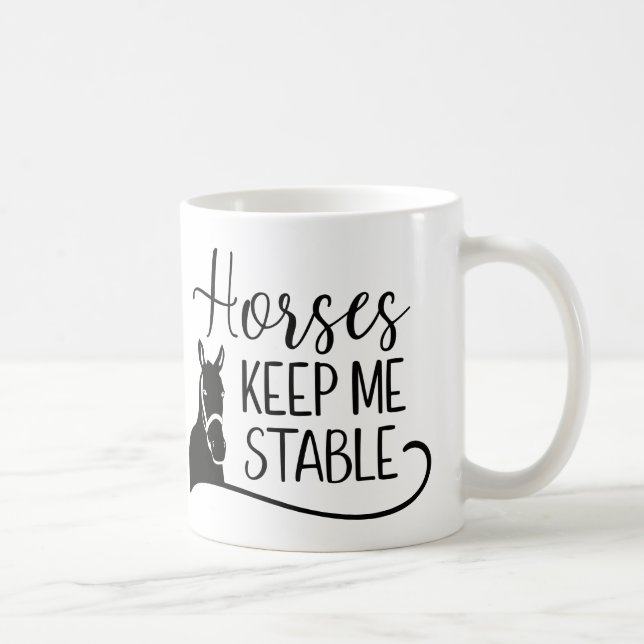 Taza De Café Amante de los caballos, ecuestre, rodeo, cachorro  (Derecha)