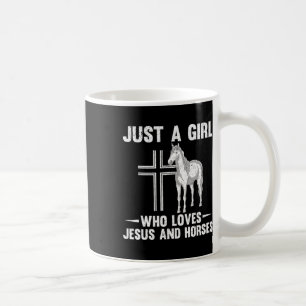 Taza De Café Amante de los caballos Jesús Devotador Chicas ecue