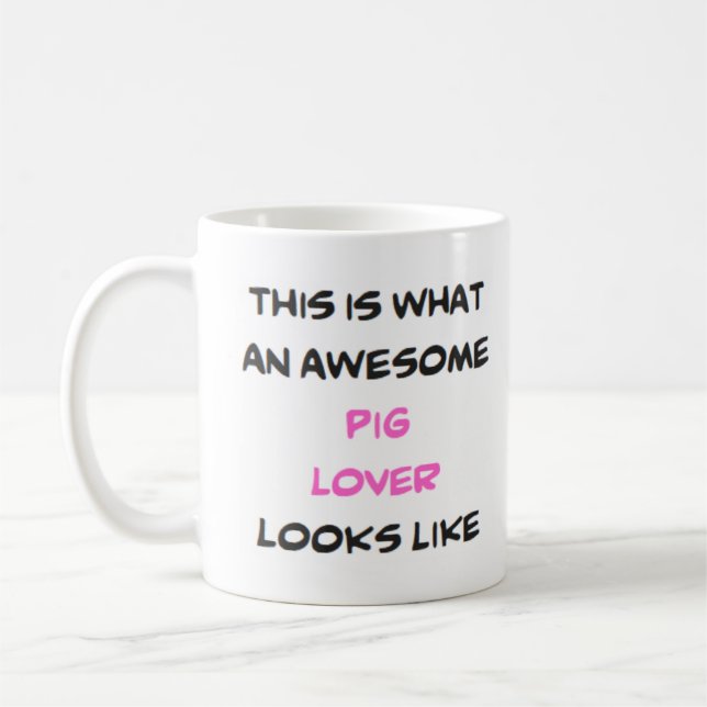 Taza De Café amante de los cerdos, increíble (Izquierda)