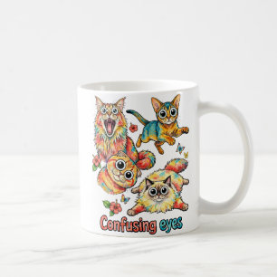 Taza De Café Amante de los gatos Diversión Cuarteto curioso de 