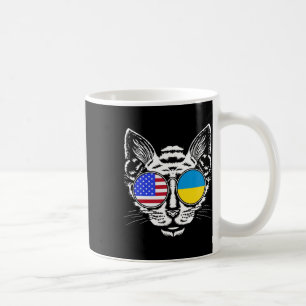 Taza De Café Amante de los gatos Nosotros Bandera ucraniana Ucr