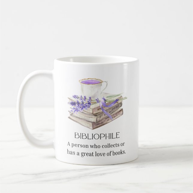 Taza De Café amante de los libros bibliófilos (Izquierda)