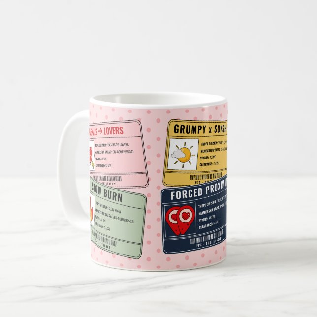 Taza De Café Amante de los libros Dicho divertido lector Rosa (Anverso izquierdo)