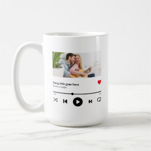 Taza De Café Amante de música de fotos de álbum de canciones pe