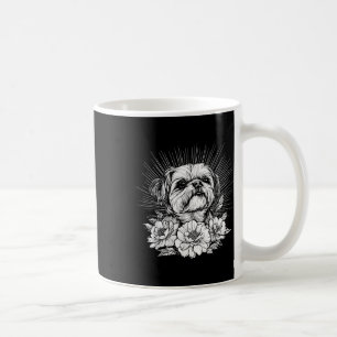 Taza De Café Amante de perro de estilo de tatuaje retro Shih Tz