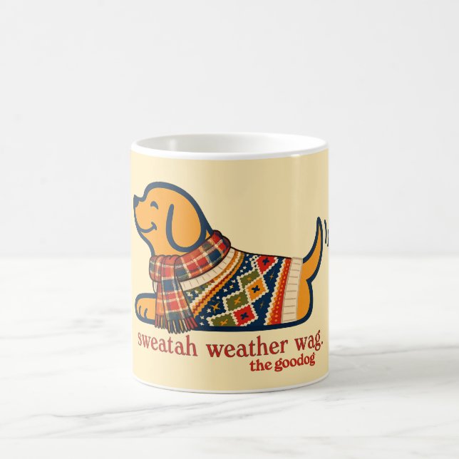 Taza De Café Amante de Perros con Suéter (Centro)