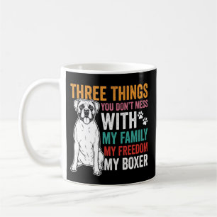 Taza De Café Amante de Perros de la Familia Boxer Libertad