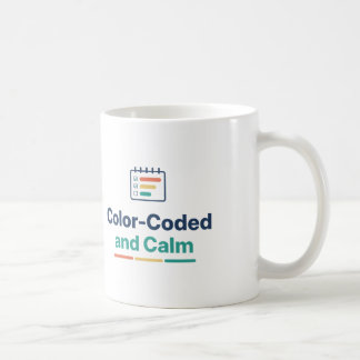 Taza De Café Amante de planificadores codificados por colores y