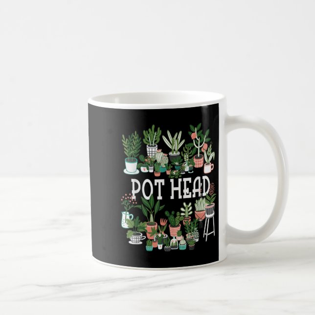 Taza De Café Amante De Plantas Y Jardener_ Pot Cabeza Suculento (Derecha)