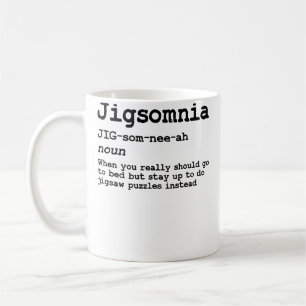 Taza De Café Amante de rompecabezas divertido - Definición de J