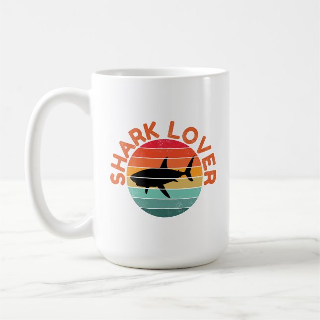 TAZA DE CAFÉ AMANTE DE TIBURONES (Izquierda)