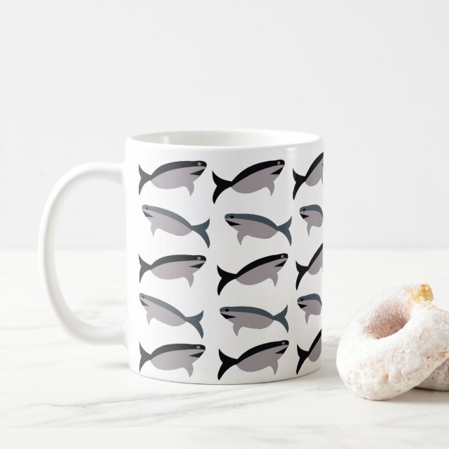 Taza De Café Amante de tiburones (Con donut)