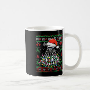 Taza De Café Amante del bádminton Navideño Lanzadera Sombrero d