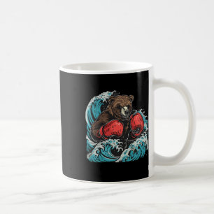Taza De Café Amante del boxeo de osos guantes de boxeo kickboxi