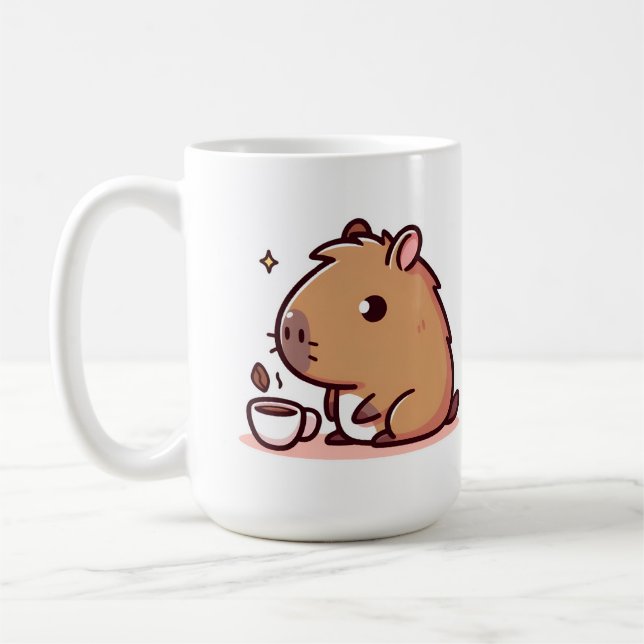 Taza De Café Amante del café de Capybara (Izquierda)