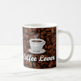 Taza De Café Amante del café, habas blancas de la taza/Brown