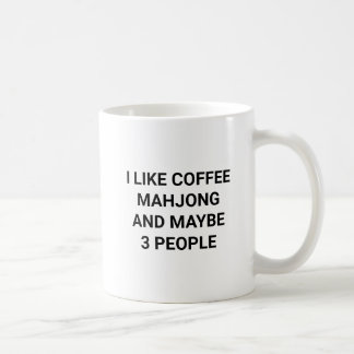 Taza De Café Amante del café y el mahjong divertido Mahj
