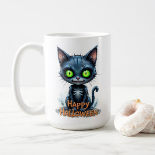 Taza De Café Amante del gato caprichoso de Halloween