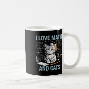 Taza De Café Amante del gato de las matemáticas divertido profe