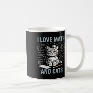 Taza De Café Amante del gato de las matemáticas divertido profe