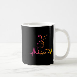 Taza De Café Amante del gato del latido Silueta de animal Gato