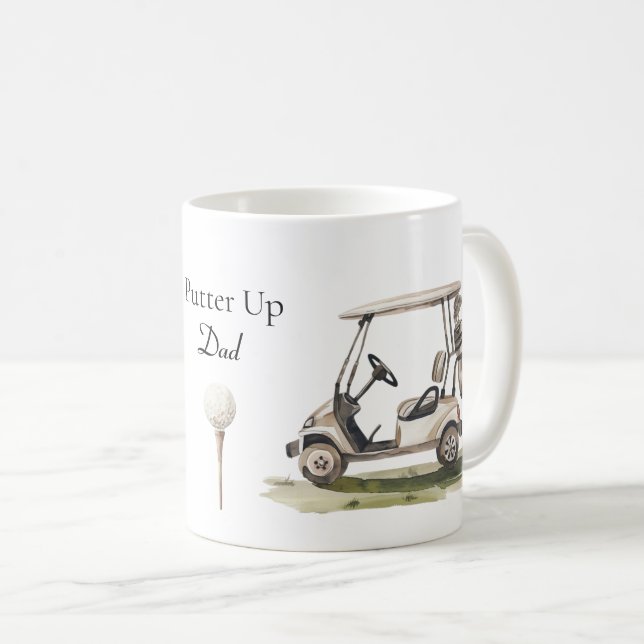 Taza De Café Amante del Golf Putter Up (Anverso derecho)